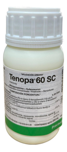 Tenopa60 250 Ml Chinches Cucarachas Inhibidor De Crecimiento