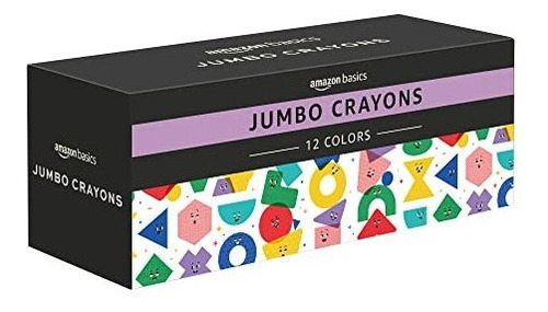 Caja De 12 Crayones Jumbo Amazon Basics Colores Surtidos