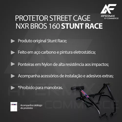 Protetor motor street cage nxr bros 160 xre 190 preto - Stunt Race -  Protetor de Motor - Magazine Luiza