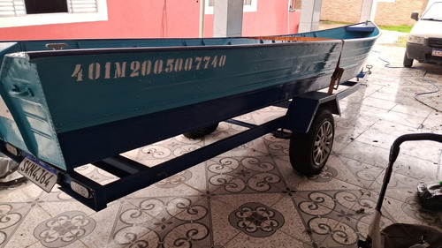 Vendo Conjunto Com Barco, Carreta E Motor Semi Novo.
