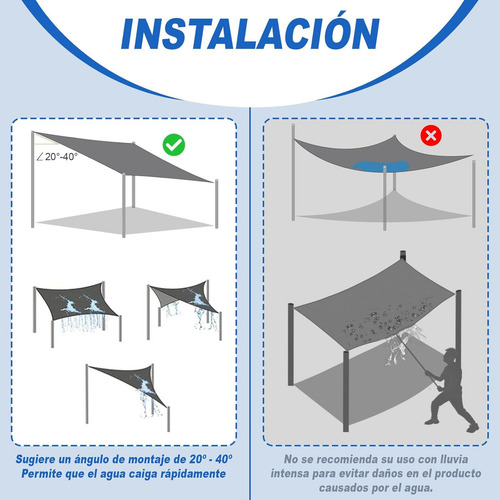 Carpa Toldo Vela De Tela Triangular 3x3x3 Impermeable Uv