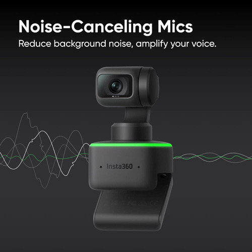 Camara Webcam Insta360, 4 K, Cmos, Con Micrófono, Negro