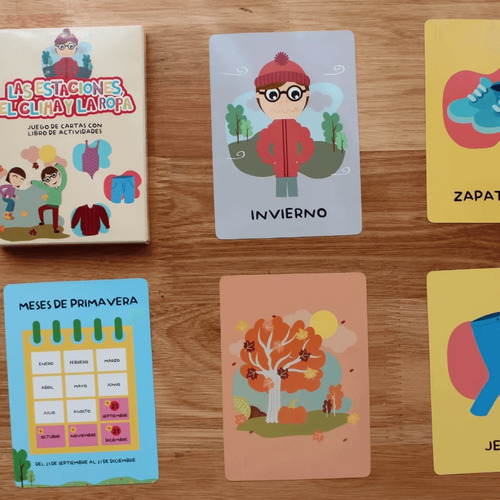 Imagen 2 de 3 de Las Estaciones El Clima Y La Ropa Juego Montessori P/niños