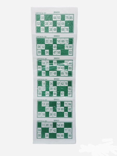 Cartones De Bingo Numerados Del 1 Al 600 Lc