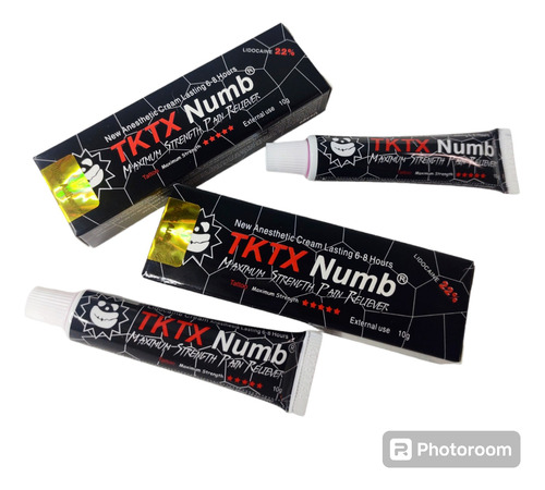 Pack X2u. Crema Anestésica Tktx. Nueva Fórmula. 22%lidocaína