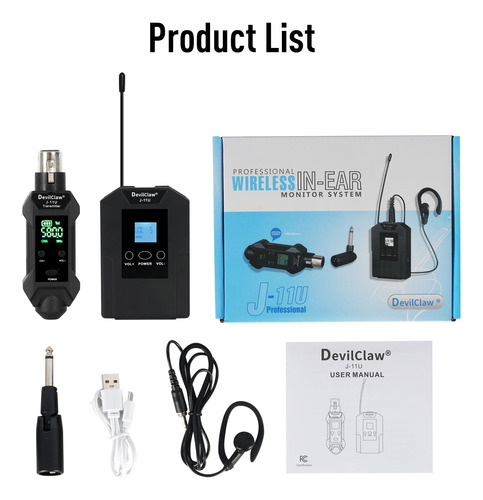 Sistema De Monitor Intraural Inalámbrico Devilclaw Para Estu