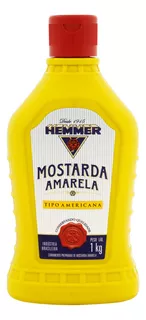 Mostarda Amarela Tipo Americana Squeeze 1kg Hemmer