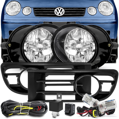 Kit Farol Milha Polo 2003 04 A 07 Auxiliar Grade Xenon 6000k