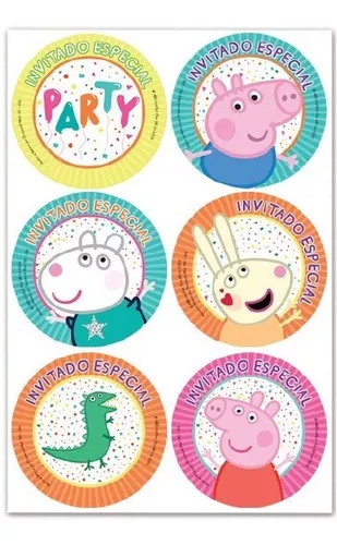 25 pegatinas de Peppa Pig: selección aleatoria de 25 pegatinas sin  duplicados -  México