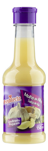 Molho de alho Predilecta sem glúten em frasco 150 ml