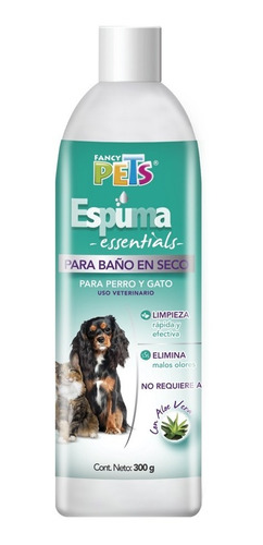 Shampoo Espuma Baño En Seco Perro Gato Fancy Pets 300gr