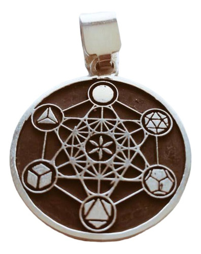 Dije Doble Tetragrammaton/cubo Metatron Poliedros Plata 925