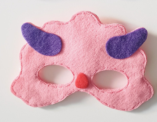 Máscara De Dino Triceratops Para Niños - Moloko Cosas Lindas Rosa Dino Triceratop Rosa