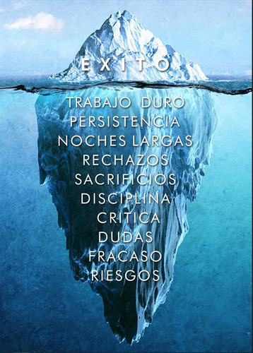 [p.e.] Cuadro Canvas Motivacional Success Iceberg Español