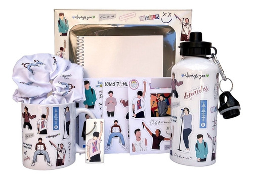 Box Louis Tomlinson Ideal Regalo *taza+hoppy+scrunchie+etc*