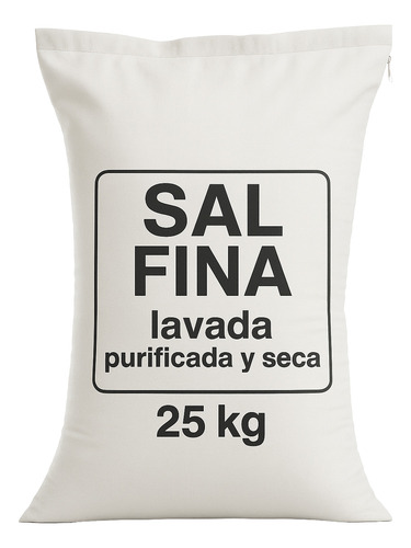 Sal Fina Lavada Purificada Y Seca Apto Alimenticio 25 Kg