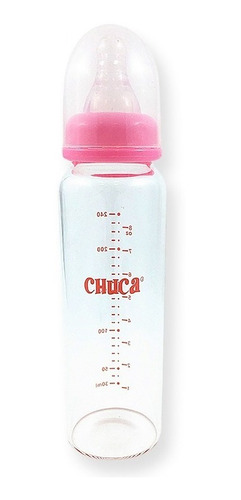 Imagem 2 de 4 de Mamadeira De Vidro 240ml Com Bico De Silicone Chuca Baby