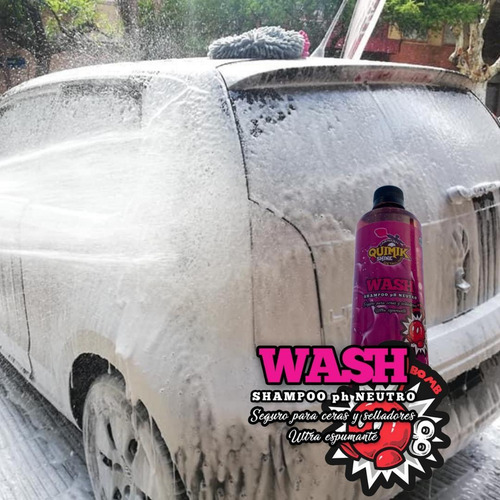 Imagen 1 de 4 de Shampoo Ph Neutro Quimik Shine 500ml - Carcareshop