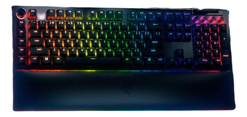 Teclado Gamer Razer Qwerty Green Us Layout Cor Preto Com Luz Rgb Preto Us Layout