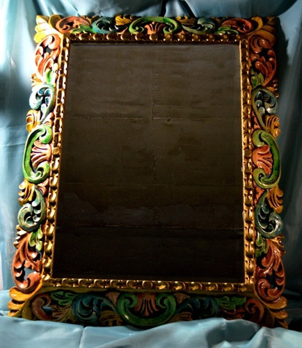 Espejo Estilo Colonial Limeño Con Marco De Madera