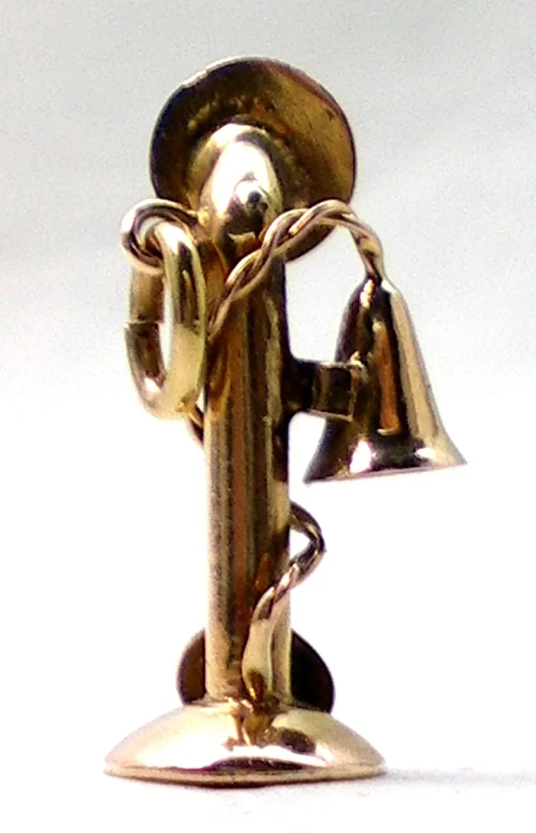 Dije De Oro 18 Kt Telefono Antiguo