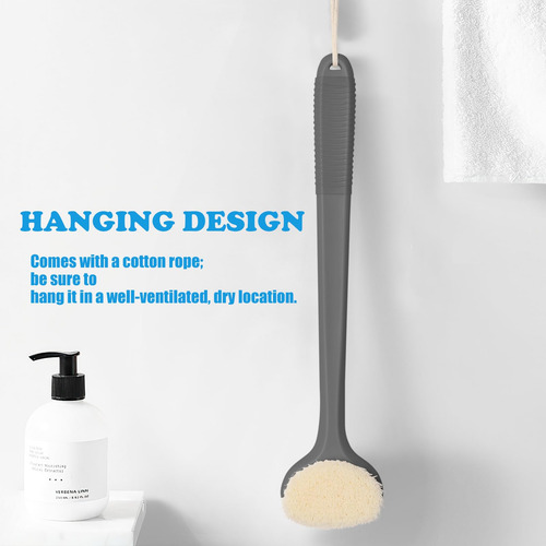 Cepillo De Espalda Vanzavanzu 43 Cm Antideslizante Gris Color Nombre Del Diseño