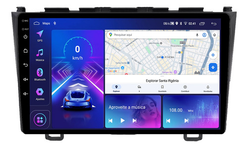 Central Multimidia Crv 05/11 9p Android 13 Carplay 2gb 64gb