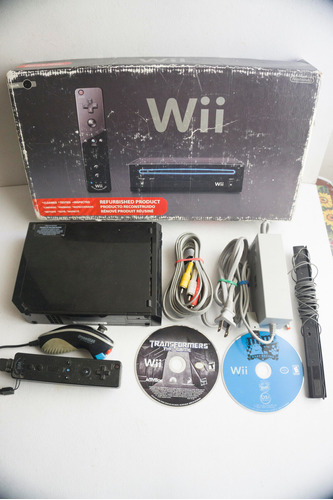 Nintendo Wii Negra Consola Original Completa