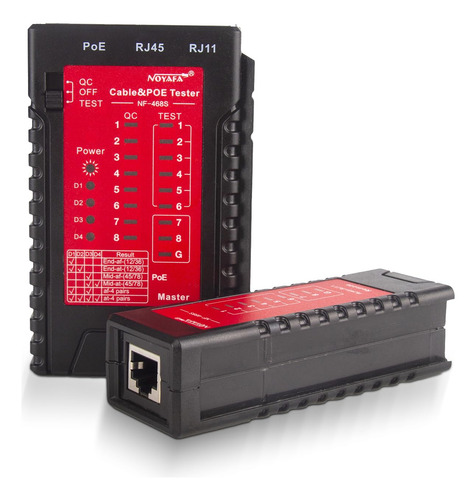 Noyafa Probador Cable Red Ethernet Adecuado Para Rj45 Rj11