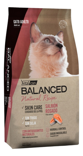 Vitalcan Balanced Natural Recipe Gato Salmón X 3 Kg