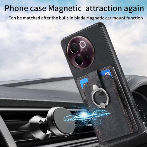 Funda For Vivo V40 Lite Crad Ranura Soporte Magnético Para