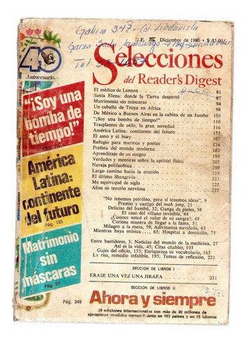 Selecciones Del Reader's Digest Diciembre De 1980