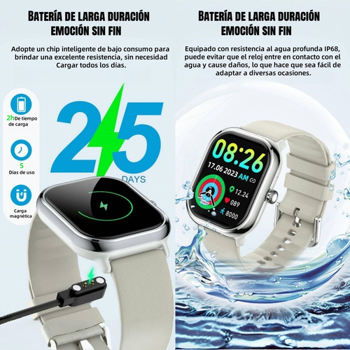 Smartwatch Reloj Inteligente Bluetooth Llamadas Para 1.96in Reloj Inteligente Hombres Relojes Dama Smart Watch Mujer