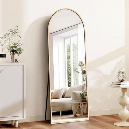 Espejo De Cuerpo Completo Arco 57 X20 Dorado Para Dormitori