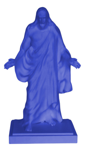 Miniatura Jesus Cristo Braços Abertos Decoração Católico Fé Cor Branco