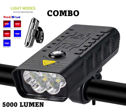 Linterna Luz 5000 Lumen Bicicleta Lampara + Obsequio