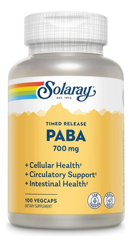 Solaray Paba Two-stage Time-releas - Unidad a $1879