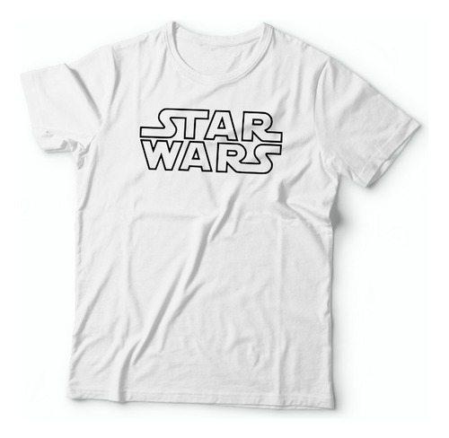 Remera Star Wars Logo En Letras Negras Series  Películas