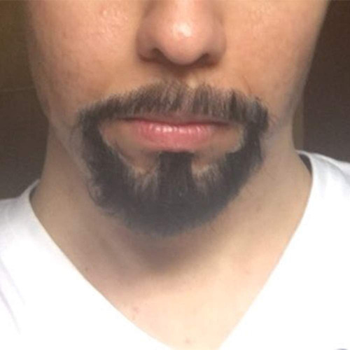 Disfraz De Pelo Humano Con Barba Y Bigote Postizos Para Adul