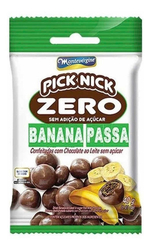 Chocolate Pick Nick 40g Zero Adição Açucar Banana Passa