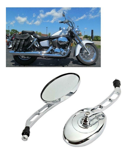 2 Piezas De Espejos Plateados Compatibles Con Harley Road