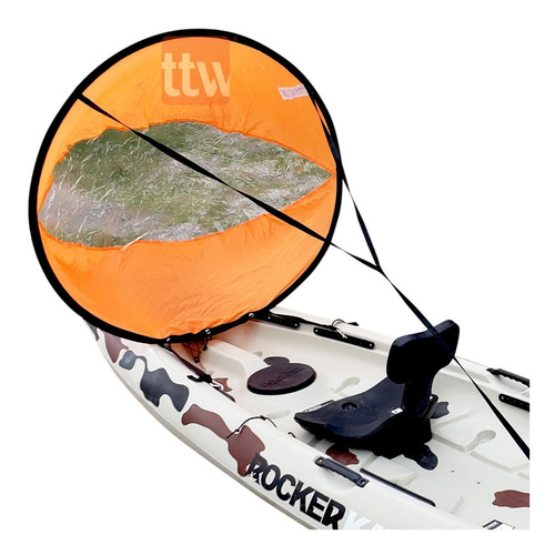 Imagen 5 de 11 de Vela Grande Kayak Sail 118 Cm Bolso Kayak Tabla Sup Inflable