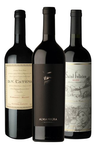 Vino Alma Negra + Catena Cab / Mal + Saint Felicien - Combo