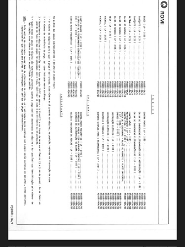 Manual De Peças E Manual De Instruções Torno Romi P400-lll (Usado)