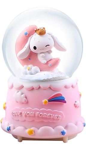 Esfera Musical Cinnamoroll Bola De Cristal Nieve Luces