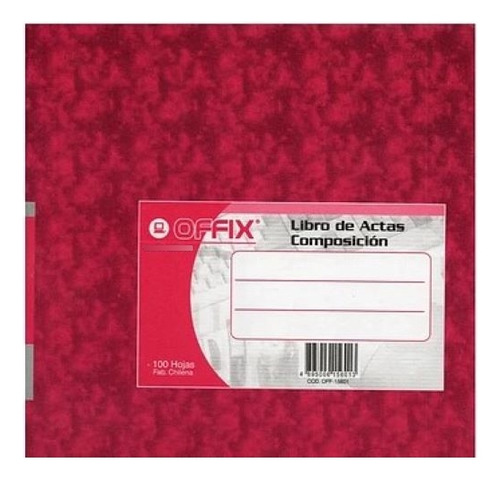 Libro De Actas Composición 100 Hojas Marca Offix
