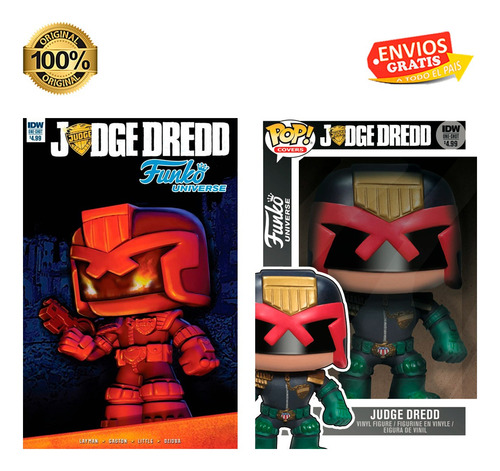 Funko Covers Universe Comic Judge Dredd Paquete Dredo Comics