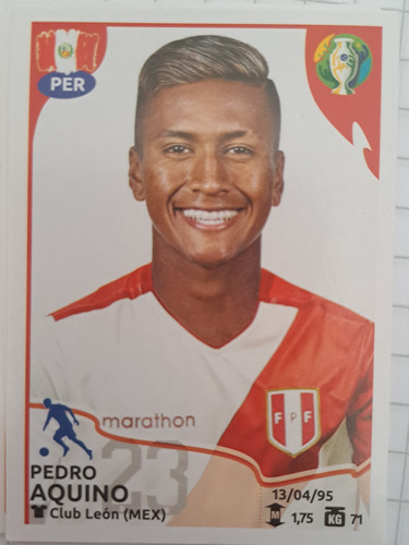 Lámina Album Copa America Brasil 2019 Pedro Aquino #100