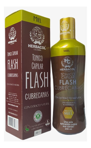 Tonico  Flash Cubrecanas Miel - Ml A $104
