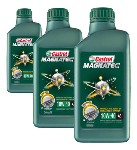 Kit Troca Óleo Castrol 10w40 Semissintético A3 - 3 Litros